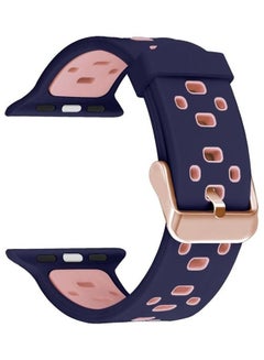 Ethnic Replacement Watchband for Apple Watch Series 1/2/3/4/5/6/7/SE 38/40/41mm Purple/Pink