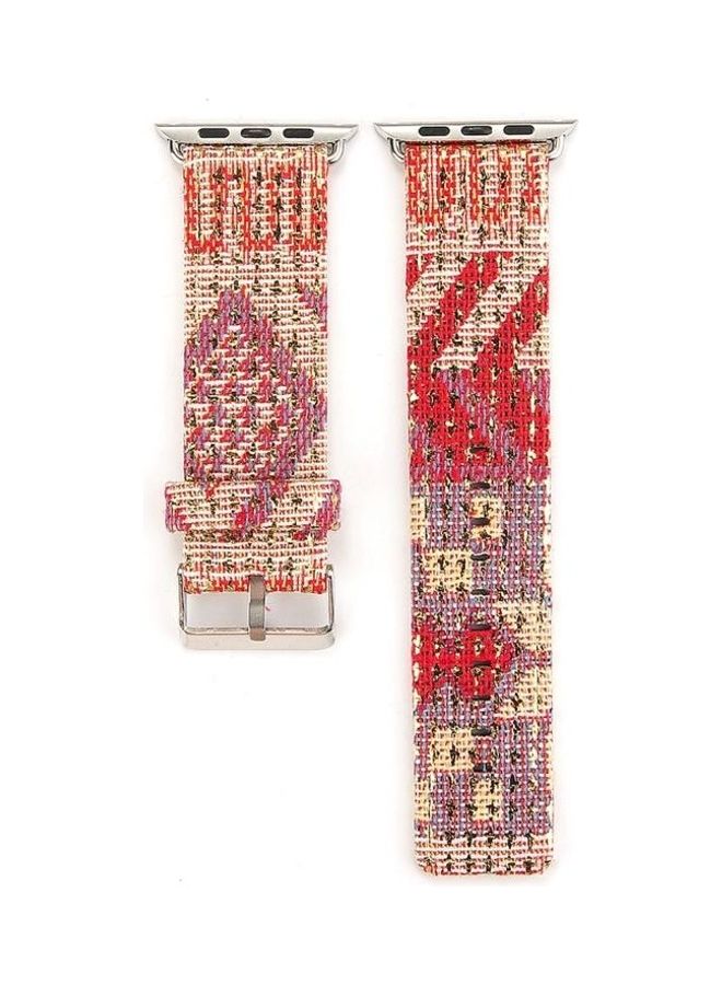 HuHa Ethnic Replacement Watchband For Apple Watch 1/2/3 38mm Red - Image 2