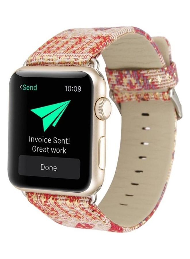 HuHa Ethnic Replacement Watchband For Apple Watch 1/2/3 38mm Red - Image 4