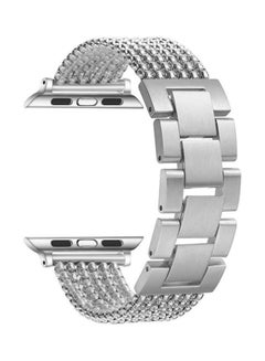 HuHa Ethnic Replacement Watchband for Apple Watch Series 1/2/3/4/5/6/7/SE 38/40/41mm Silver  - Image 1