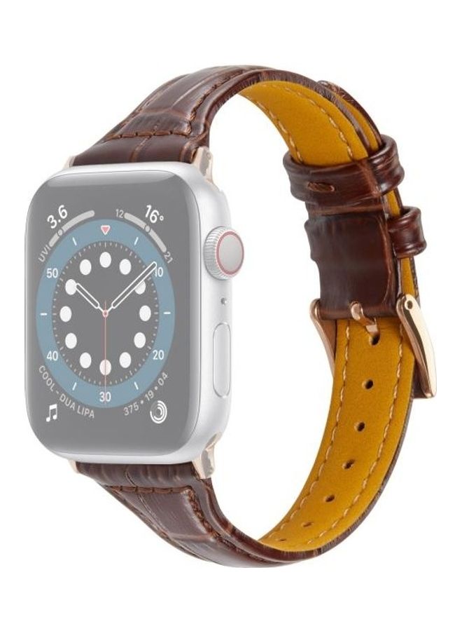 HuHa Replacement Strap Watchband For Apple Watch Series 7 41mm/6 & SE & 5 & 4 40mm/3 & 2 & 1 38mm Brown  - Image 1