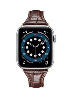 HuHa Replacement Strap Watchband For Apple Watch Series 7 41mm/6 & SE & 5 & 4 40mm/3 & 2 & 1 38mm Brown  - Image 2
