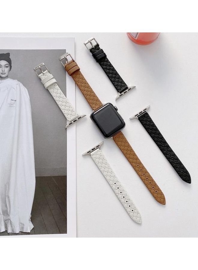 HuHa Replacement Strap Watchband For Apple Watch Series 7 45mm/6&SE&5&4 44mm/3&2&1 42mm Brown - Image 2