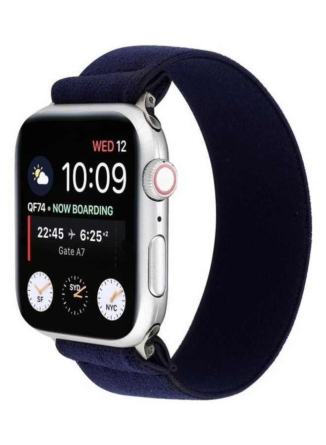 HuHa Ethnic Replacement Watchband for Apple Watch Series 1/2/3/4/5/6/7/SE 42/44/45mm Sapphire Blue  - Image 2