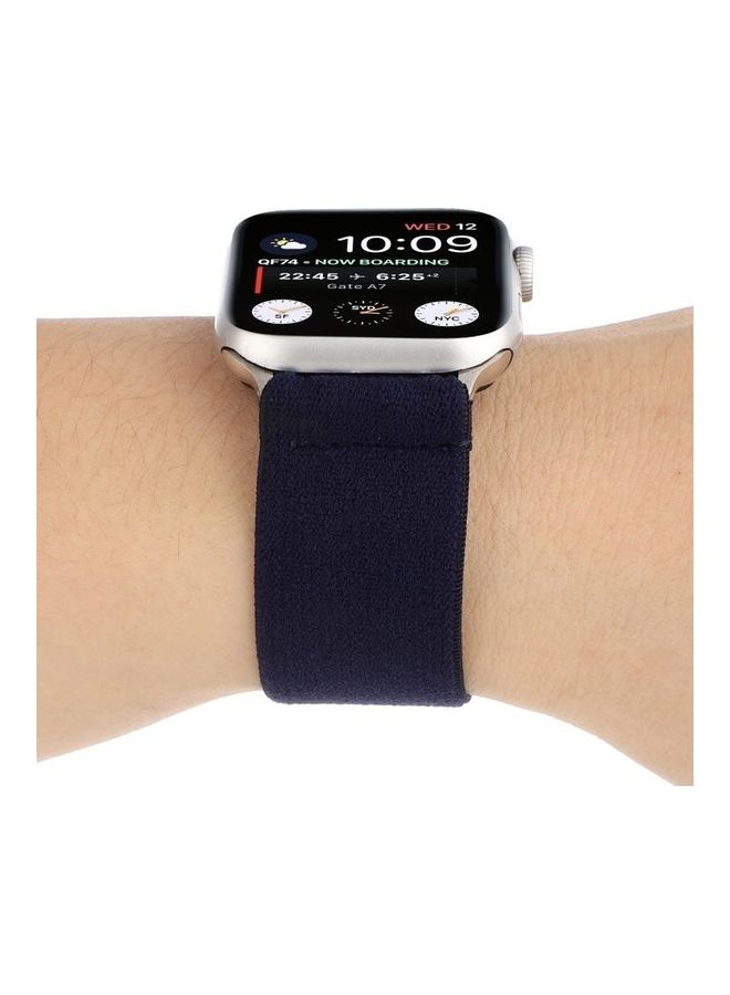 HuHa Ethnic Replacement Watchband for Apple Watch Series 1/2/3/4/5/6/7/SE 42/44/45mm Sapphire Blue  - Image 4