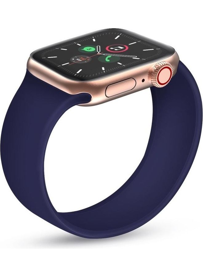 HuHa - Ethnic Replacement Watchband For Apple Watch Series 1/2/3/4/5/6/7/SE 38/40/41mm Sapphire Blue - Image 1