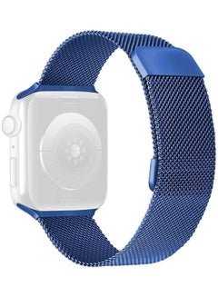HuHa Adjustable Dual Section Milan Replacement Watchband For Apple Watch Series 7/6/SE/5/4/3/2/1 41/40/38mm Blue  - Image 1