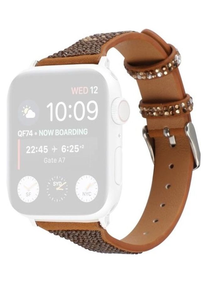 هوها سوار بديل لساعة أبل ووتش سيريس 7 مقاس 41 مم، وسيريس 6/SE /5 /4 مقاس 40 مم، وسيريس 3 /2 /1 مقاس 38 مم بني - Image 2