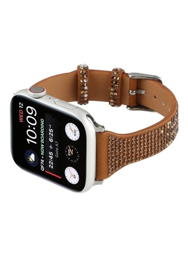 هوها سوار بديل لساعة أبل ووتش سيريس 7 مقاس 41 مم، وسيريس 6/SE /5 /4 مقاس 40 مم، وسيريس 3 /2 /1 مقاس 38 مم بني - Image 3