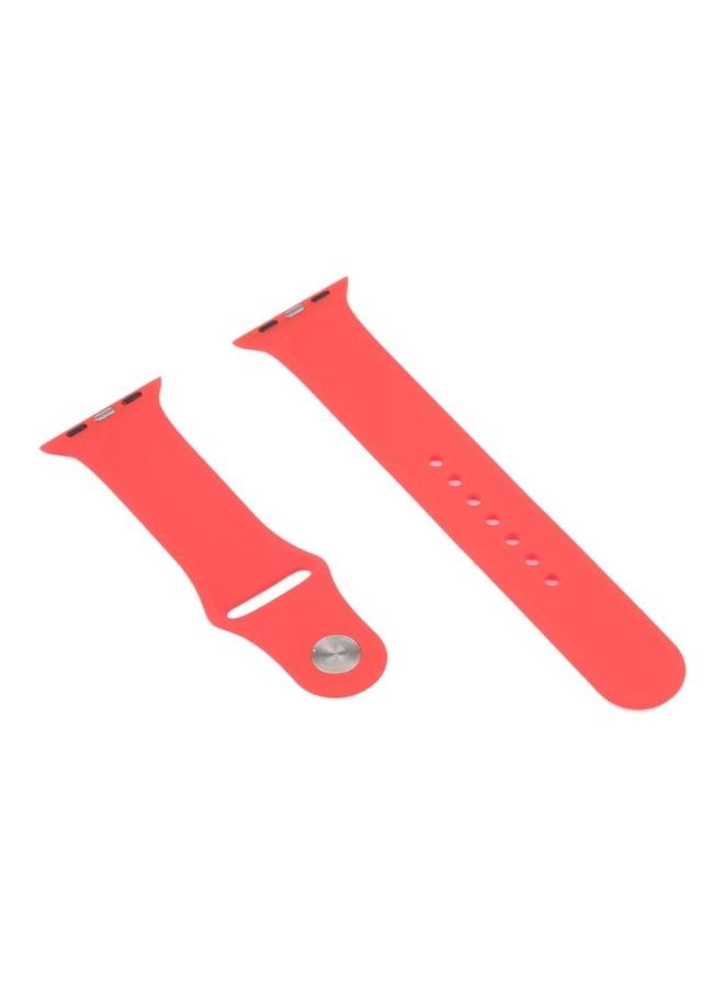 HuHa Silicone Replacement Strap with Protective Case For Apple Watch Series 3/2/1 42mm Red - Image 4