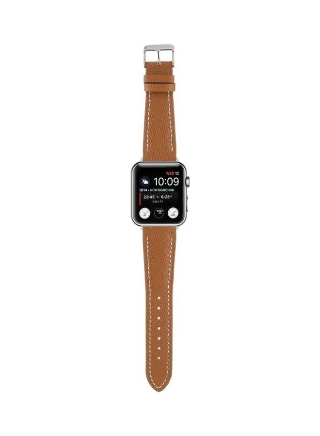 HuHa Replacement Watchbands For Apple Watch Series 7 45mm/6 & SE & 5 & 4 44mm/3 & 2 & 1 42mm Brown - Image 5