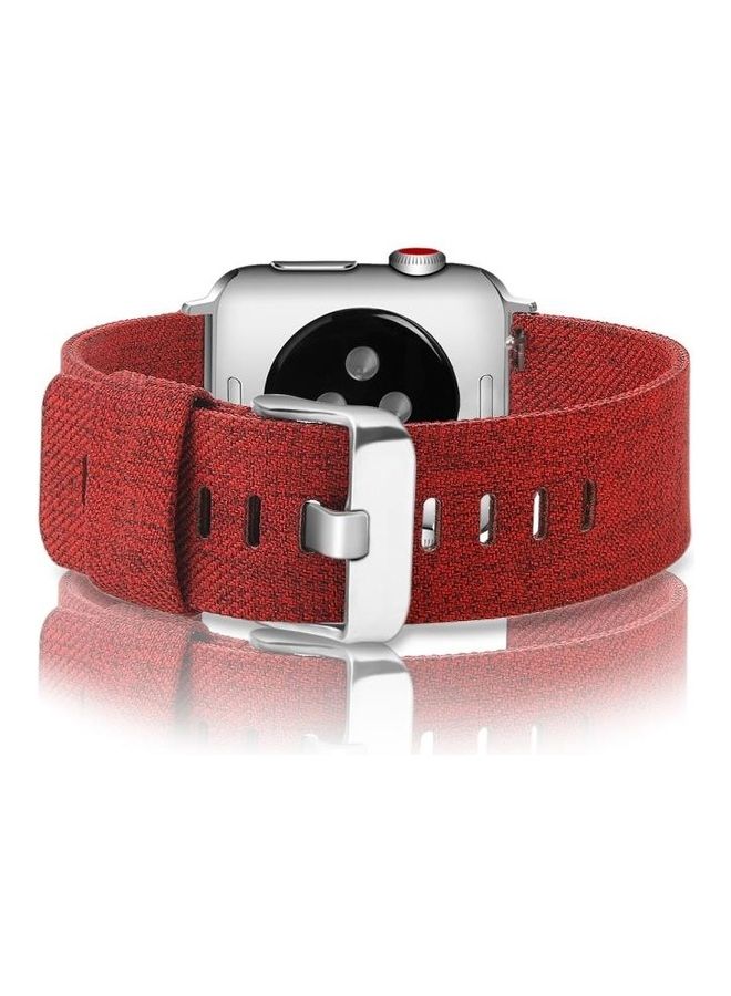 HuHa Ethnic Replacement Watchband For Apple Watch Series 1/2/3/4/5/6/7/SE 38/40/41mm Red - Image 5