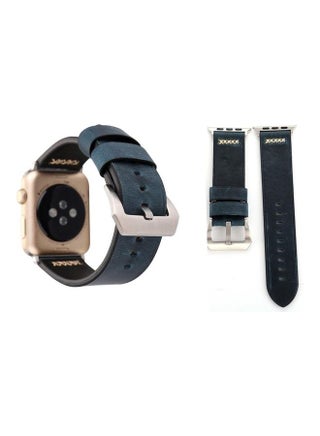 Retro XX Line Pattern Wrist Watchband For Apple Watch Series 3 & 2 & 1 38mm Blue - v1634544337/N51416815A_1
