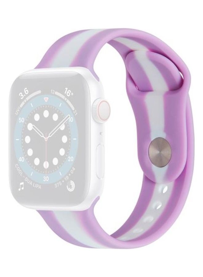 HuHa Replacement Watchband For Apple Watch Series 7/6/5/4/3/2/1/SE 38/40/41mm Purple - Image 1