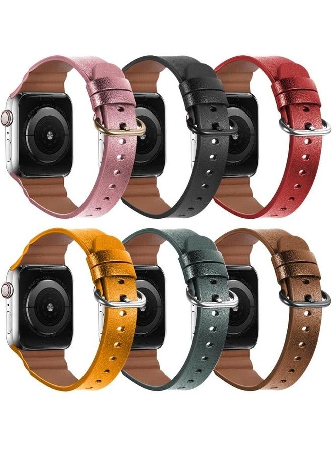 HuHa Replacement Watchbands For Apple Watch Series 7 45mm/6 & SE & 5 & 4 44mm/3 & 2 & 1 42mm Brown - Image 5