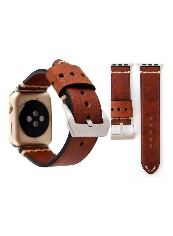 HuHa Replacement  Watchband For Apple Watch Series 3 & 2 & 1 42mm Coffee - Image 3