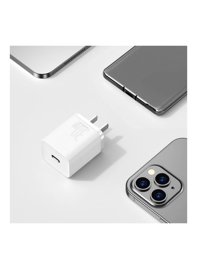 Baseus Super Si Fast Charger 30W Adapter White  - Image 2