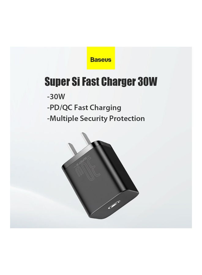 Baseus Super Si Fast Charger 30W Adapter White  - Image 4
