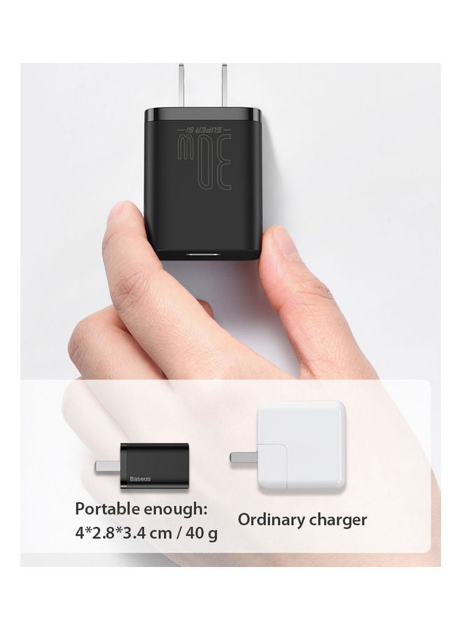 Baseus Super Si Fast Charger 30W Adapter White  - Image 3