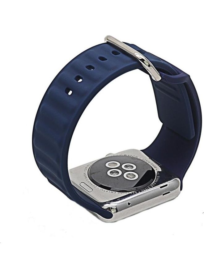 HuHa Replacement Strap Watchband For Apple Watch Series 7 45mm/6 & SE & 5 & 4 44mm/3 & 2 & 1 42mm Blue - Image 2
