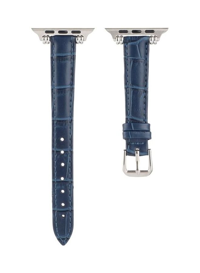 HuHa Bamboo Joint with Beads Replacement Watchband For Apple Watch Series 7 45mm/6 & SE & 5 & 4 44mm/3 & 2 & 1 42mm Blue - Image 2