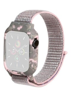 Nylon Replacement Wrist Strap Watchbands for Apple Watch Series 7/6/SE/5/4/3/2/1 38/40/41mm Pink