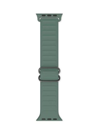 Japanese Word Buckle Silicone Replacement Watchband for Apple Watch Series 7/6/SE/5/4/3/2/1 38/40/41mm Pine Needle Green - v1634545087/N51420067A_1