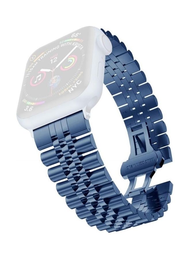 HuHa Women Five Beads Replacement Watchband For Apple Watch Series 7 41mm/6 & SE & 5 & 4 40mm/3 & 2 & 1 38mm Blue - Image 1