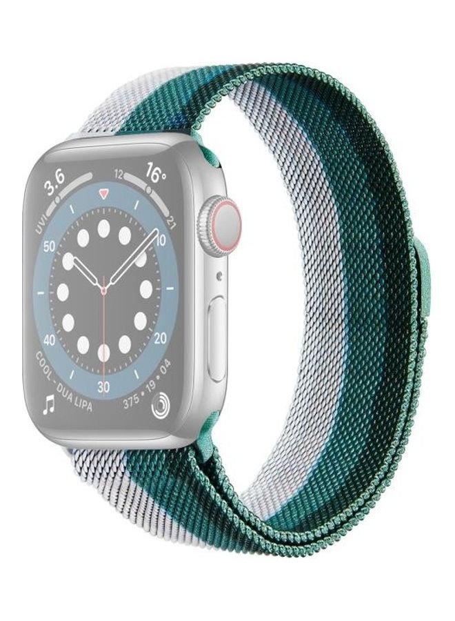 HuHa - Rainbow Milanese Replacement Watchband  For Apple Watch Series 7 45mm/6 & SE & 5 & 4 44mm/3 & 2 & 1 42mm Multicolour - Image 1