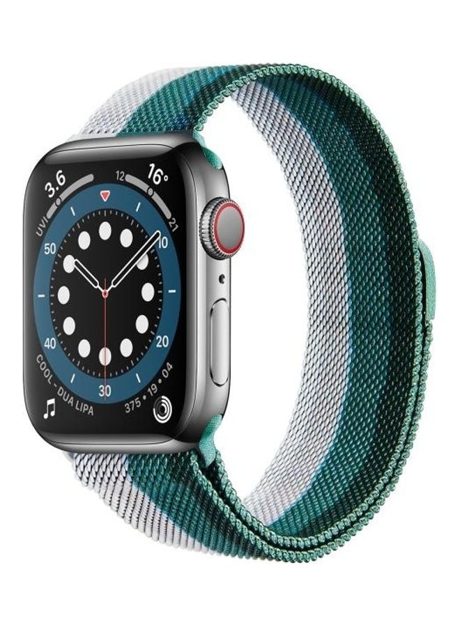 HuHa - Rainbow Milanese Replacement Watchband  For Apple Watch Series 7 45mm/6 & SE & 5 & 4 44mm/3 & 2 & 1 42mm Multicolour - Image 1