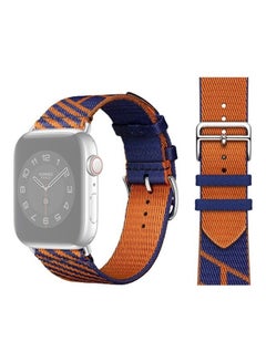 Replacement Wrist Strap For Apple Watch Series 7 41mm/6 & SE & 5 & 4 40mm/3 & 2 & 1 38mm Blue/Orange