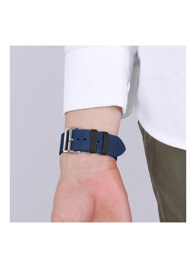 HuHa - Replacement Wrist Strap For Apple Watch Series 7 41mm/6 & SE & 5 & 4 40mm/3 & 2 & 1 38mm Blue/Orange - Image 1