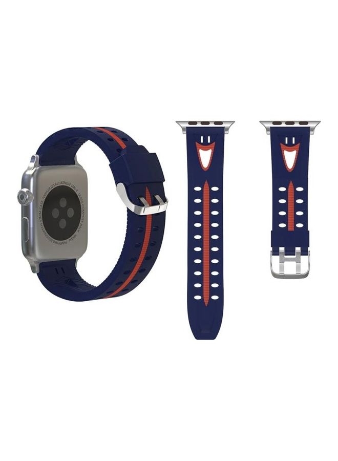 HuHa Ethnic Replacement Watchband For Apple Watch 1/2/3 42mm Blue/Red - Image 1
