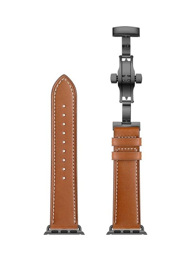 HuHa - Replacement Watchbands For Apple Watch Series 7 45mm/6 & SE & 5 & 4 44mm/3 & 2 & 1 42mm Brown - Image 1