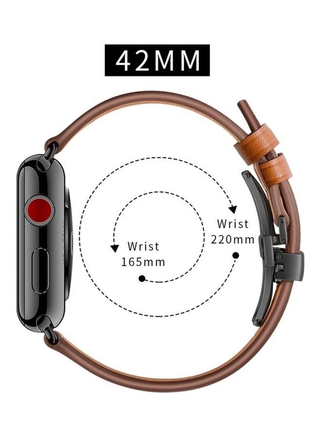 HuHa - Replacement Watchbands For Apple Watch Series 7 45mm/6 & SE & 5 & 4 44mm/3 & 2 & 1 42mm Brown - Image 1