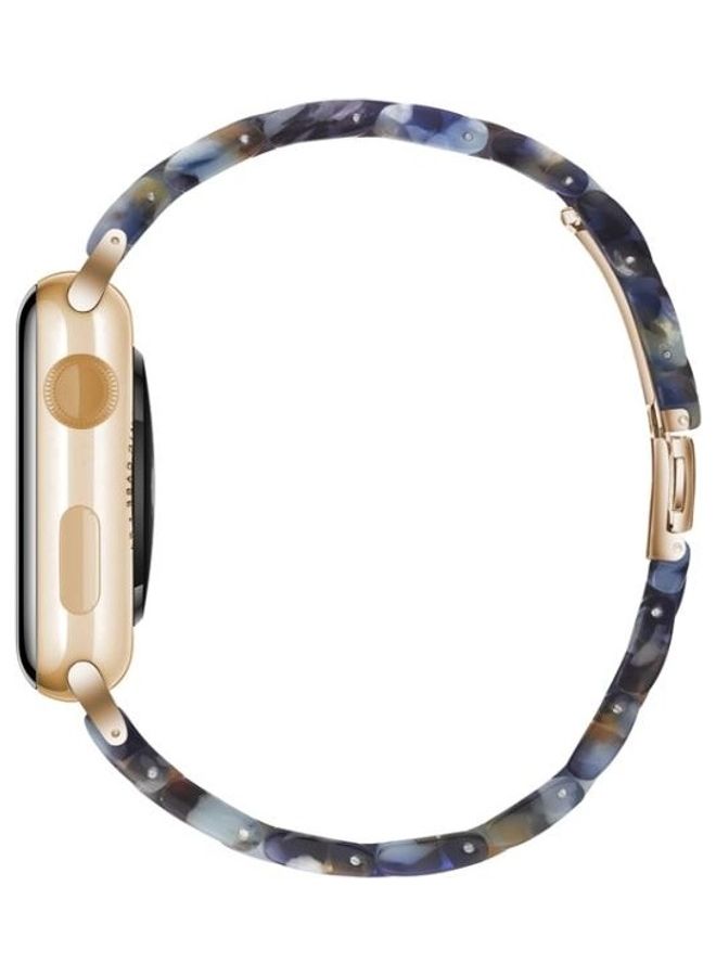 HuHa - Simple Fashion Replacement Watch Strap for Apple Watch Series 5 & 4 40mm & Series 3 & 2 & 1 38mm Blue Ocean - Image 1