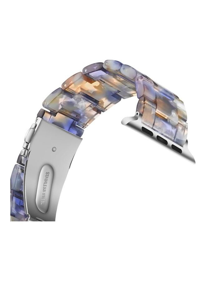 HuHa - Simple Fashion Replacement Watch Strap for Apple Watch Series 5 & 4 40mm & Series 3 & 2 & 1 38mm Blue Ocean - Image 1