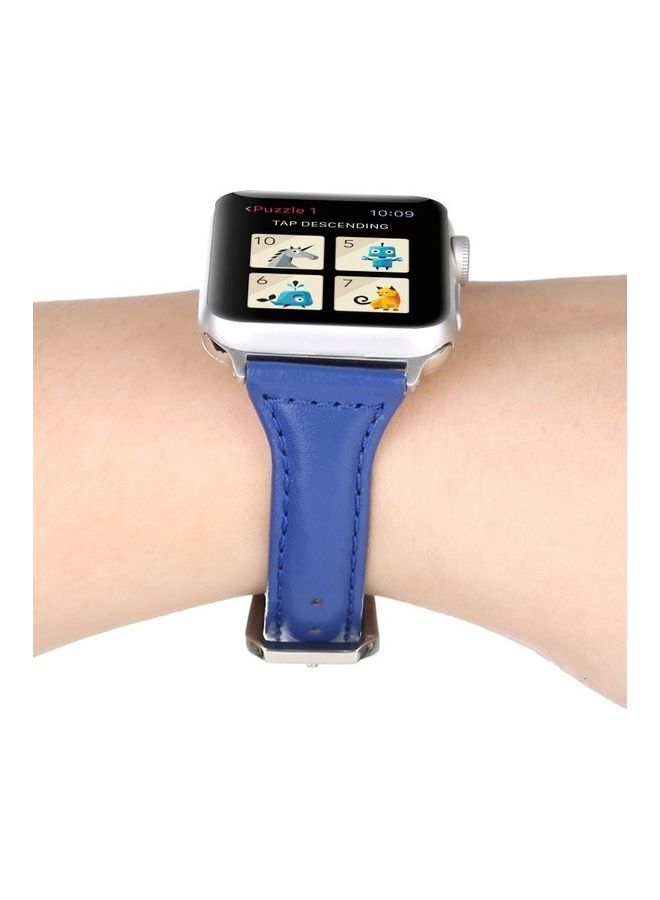 HuHa Small Waist Replacement Band For Apple Watch Series 7 41mm/6 & SE & 5 & 4 40mm/3 & 2 & 1 38mm Blue - Image 5