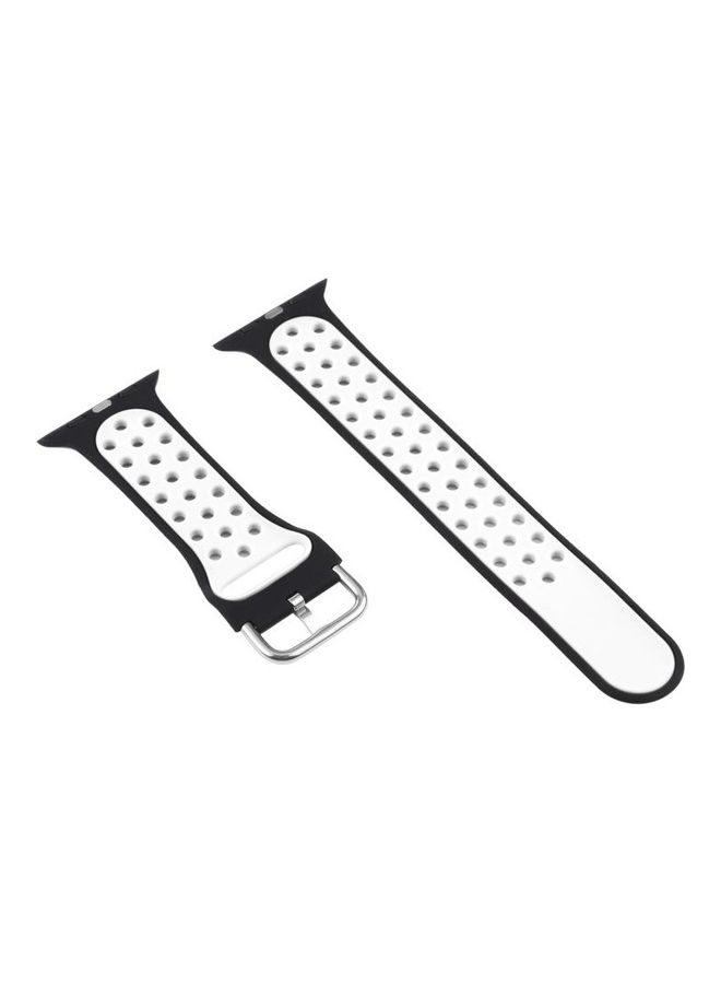 HuHa Silicone Replacement Strap with Screen Protector For Apple Watch Series 6/5/4/ 44mm Black  - Image 3