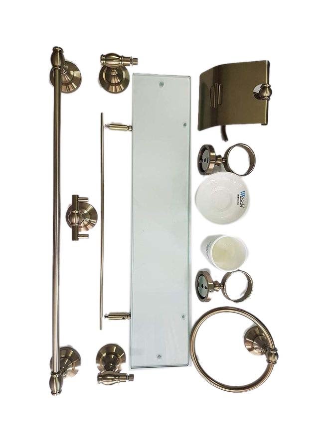 7-Piece Bathroom Hardware Accessories Set Gold  - Image 1