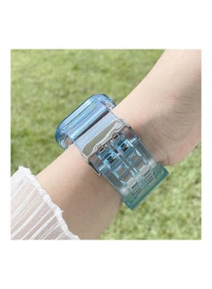 Discoloration in Light Replacement Watchband For Apple Watch Series 7 45mm/6 & SE & 5 & 4 44mm/3 & 2 & 1 42mm Blue