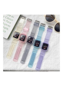 HuHa Discoloration in Light Replacement Watchband For Apple Watch Series 7 45mm/6 & SE & 5 & 4 44mm/3 & 2 & 1 42mm Blue  - Image 2