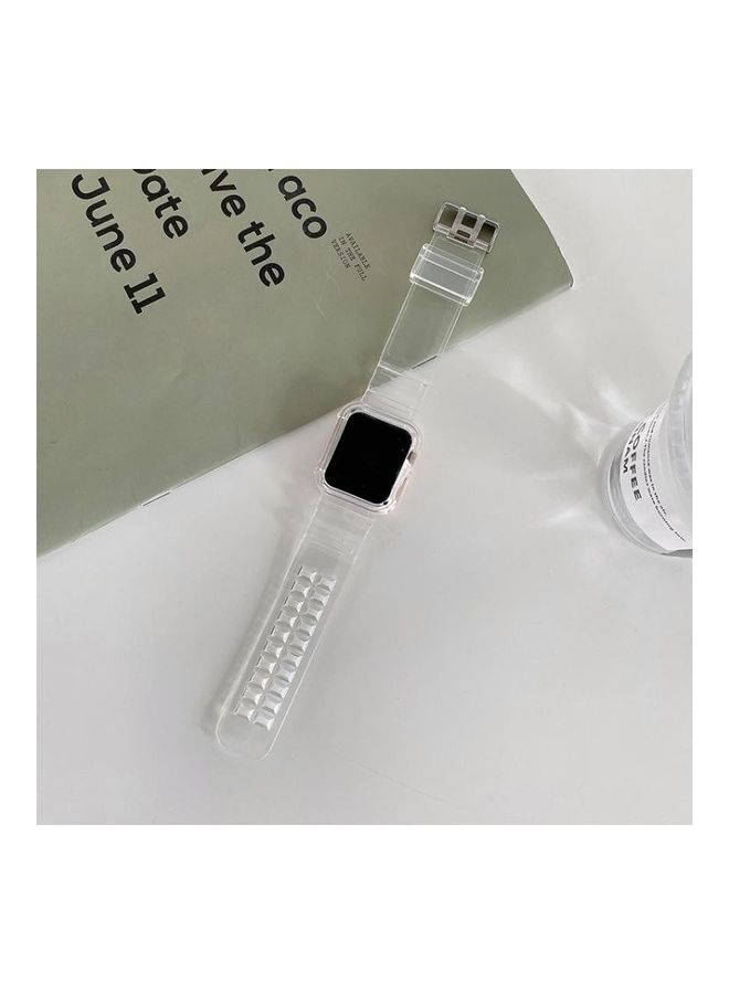 HuHa - Discoloration in Light Replacement Watchband For Apple Watch Series 7 45mm/6 & SE & 5 & 4 44mm/3 & 2 & 1 42mm Blue - Image 1