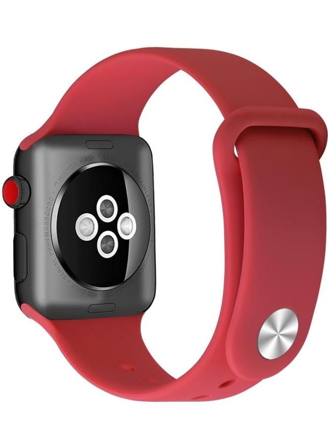 HuHa Replacement Watchband For Apple Watch Series 7/6/5/4/3/2/1/SE 42/44/45mm Red - Image 4