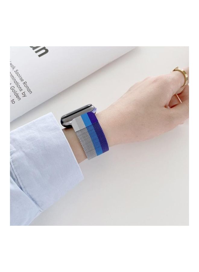 HuHa - Four-colours Milanese Replacement Strap Watchband for Apple Watch Series 7/6/SE/5/4/3/2/1 38/40/41mm Multicolour - Image 1
