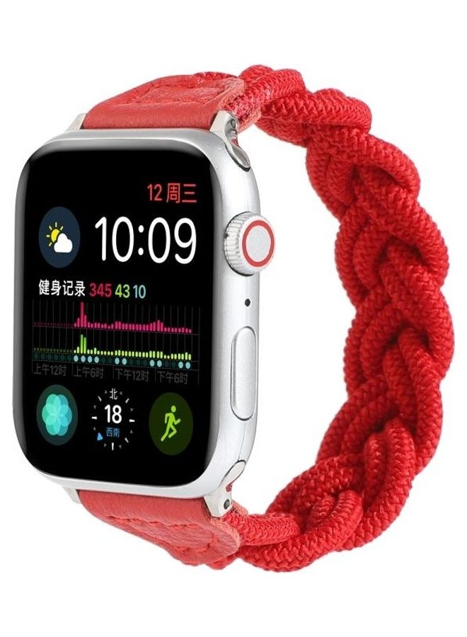 HuHa - Ethnic Replacement Watchband For Apple Watch Series 1/2/3/4/5/6/7/SE 42/44/45mm Red - Image 1