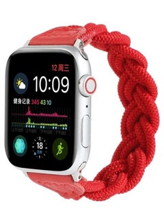 HuHa Ethnic Replacement Watchband For Apple Watch Series 1/2/3/4/5/6/7/SE 42/44/45mm Red  - Image 3