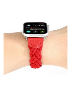 HuHa Ethnic Replacement Watchband For Apple Watch Series 1/2/3/4/5/6/7/SE 42/44/45mm Red  - Image 5