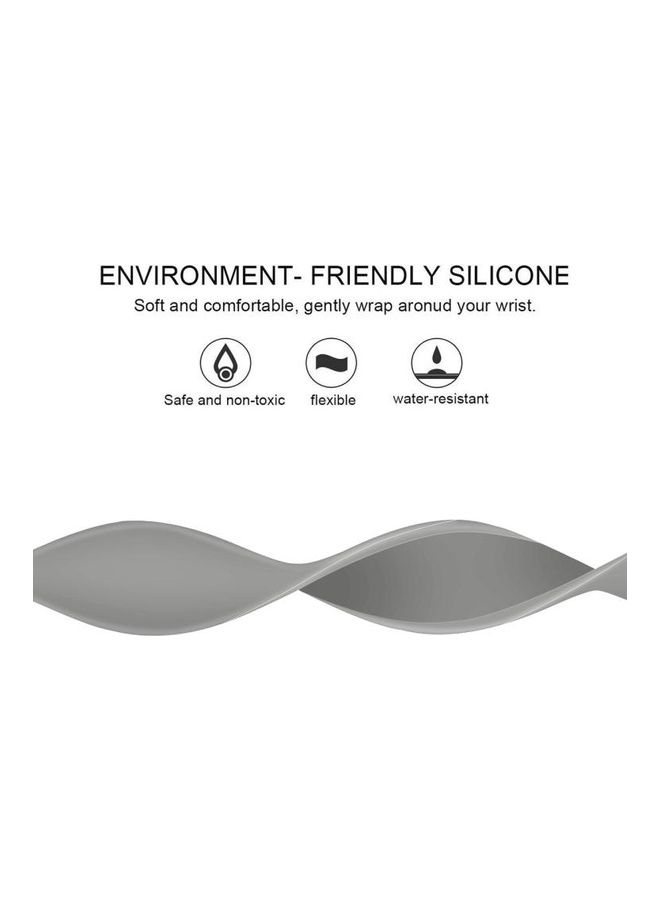 HuHa Ethnic Replacement Watchband For Apple Watch Series 1/2/3/4/5/6/7/SE 38/40/41mm Grey - Image 4