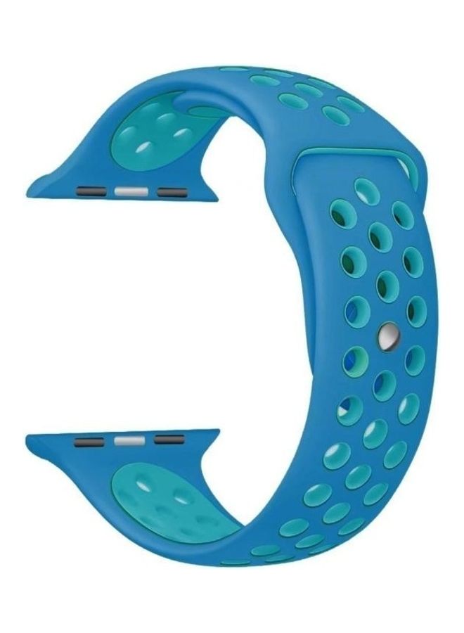 HuHa - Standard Edition Sport Watchband For Apple Watch Series 7 45mm/6 & SE & 5 & 4 44mm/3 & 2 & 1 42mm Blue - Image 1